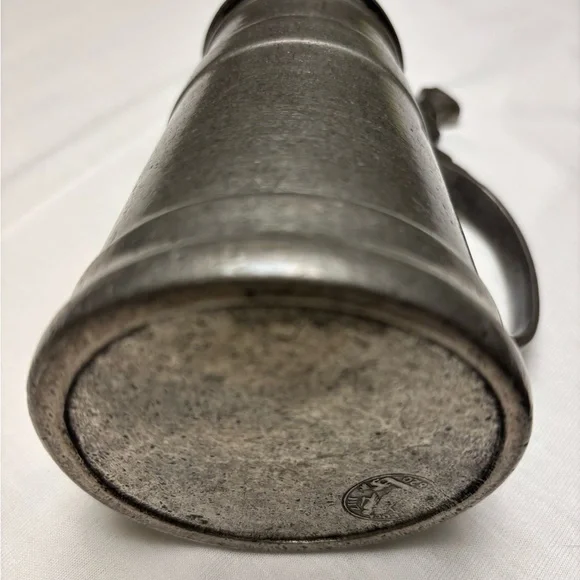 Antique German Kunstauktionshaus Günter Pewter Lidded Tankard. - Picture 4 of 11